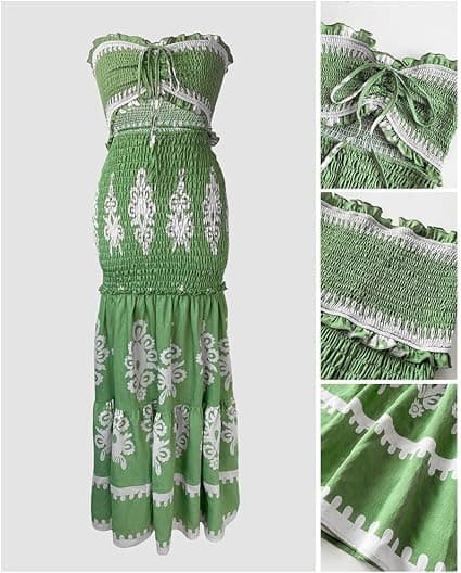 Floral Printed Vacation Dress Halter Tie thumbnail 3