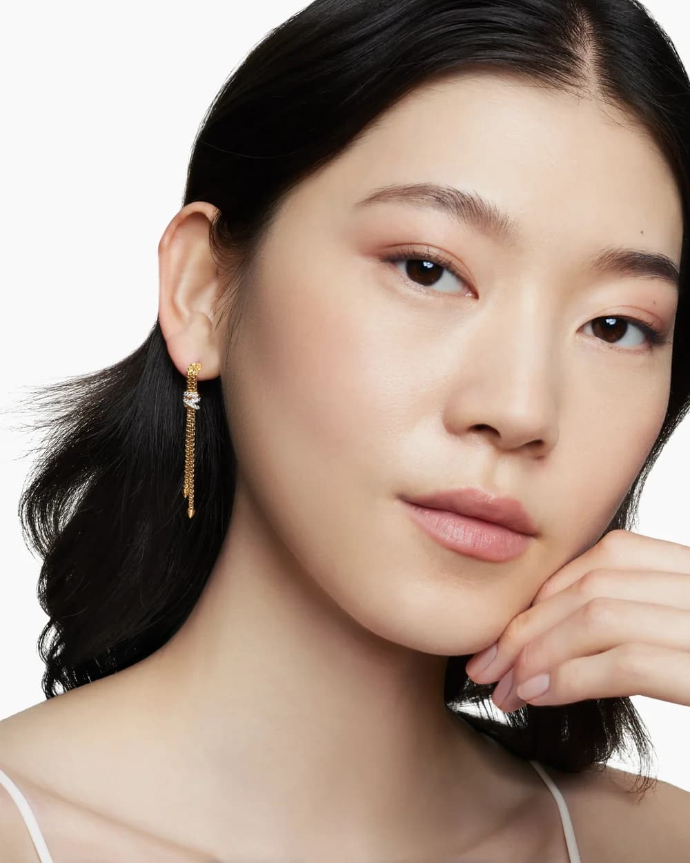 Helena Box Chain Drop Earring thumbnail 4