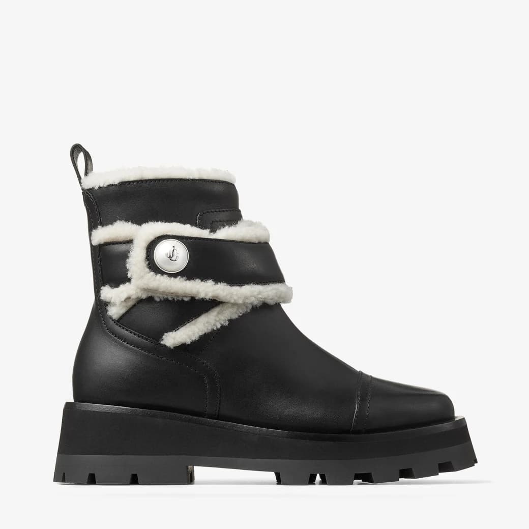 Suede Ankle Boots with Shearling Sale Price thumbnail 3