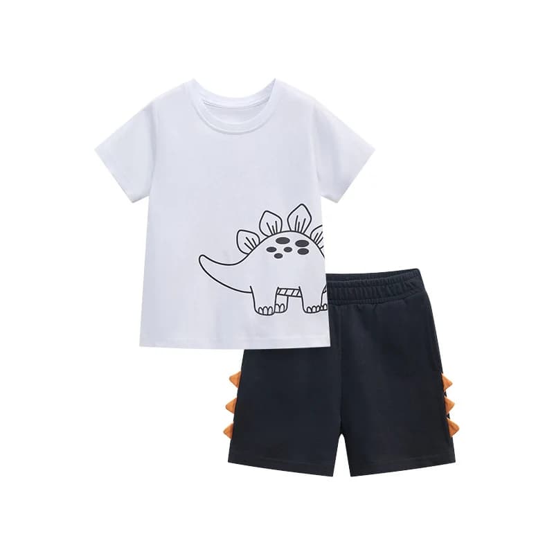 Short Sleeve Cartoon Boys' Two-Piece Set