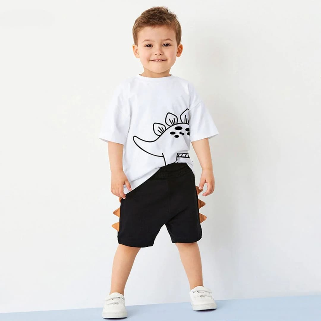 Short Sleeve Cartoon Boys' Two-Piece Set thumbnail 2