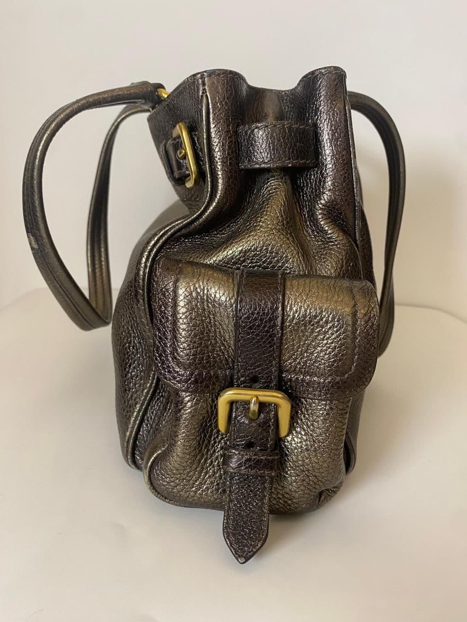 Prada brown leather tote bag thumbnail 2
