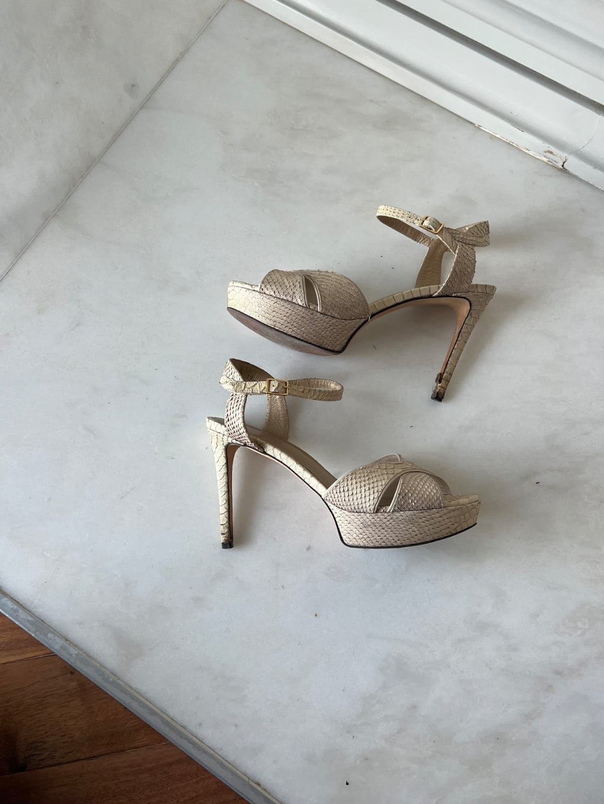 Stuart Weitzman peep toe heels thumbnail 2
