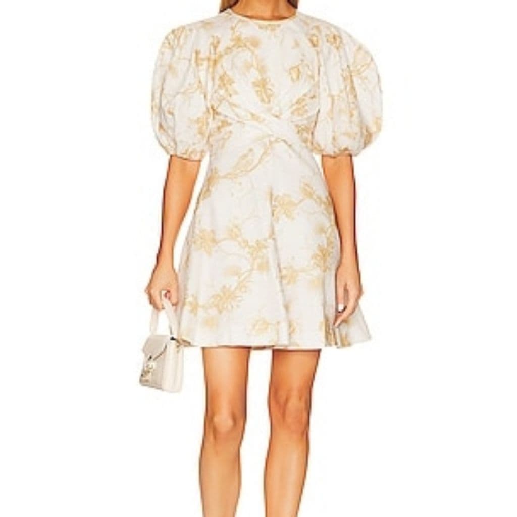 Zimmermann wrap mini dress in Keira Tan