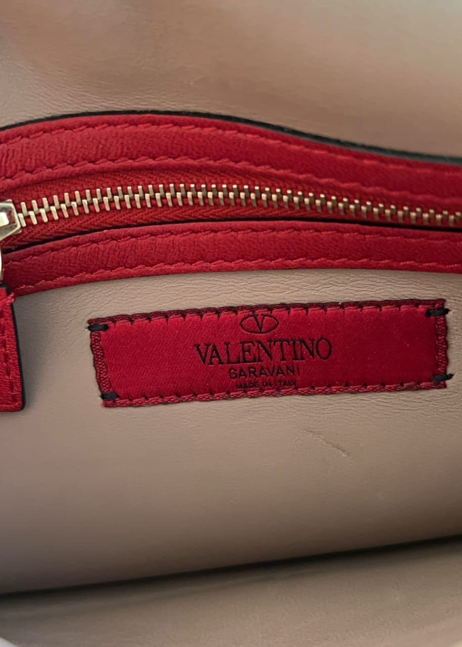 Valentino Red Leather Clutch thumbnail 4