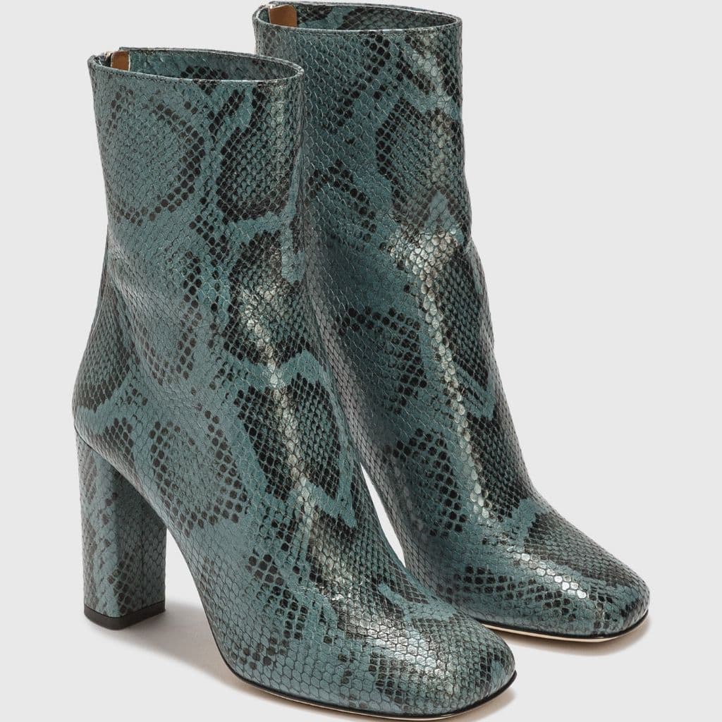 Paris Texas blue snake printed boots