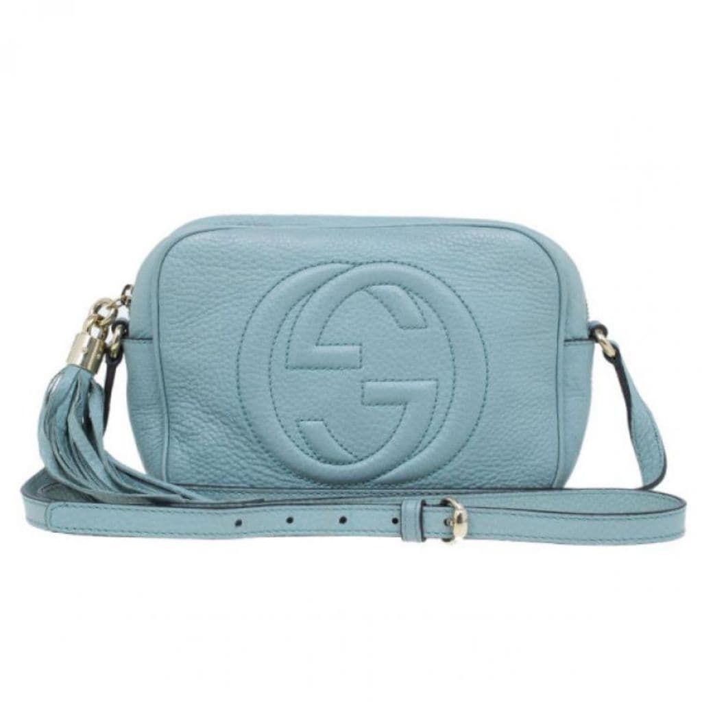 Gucci aqua leather shoulder bag