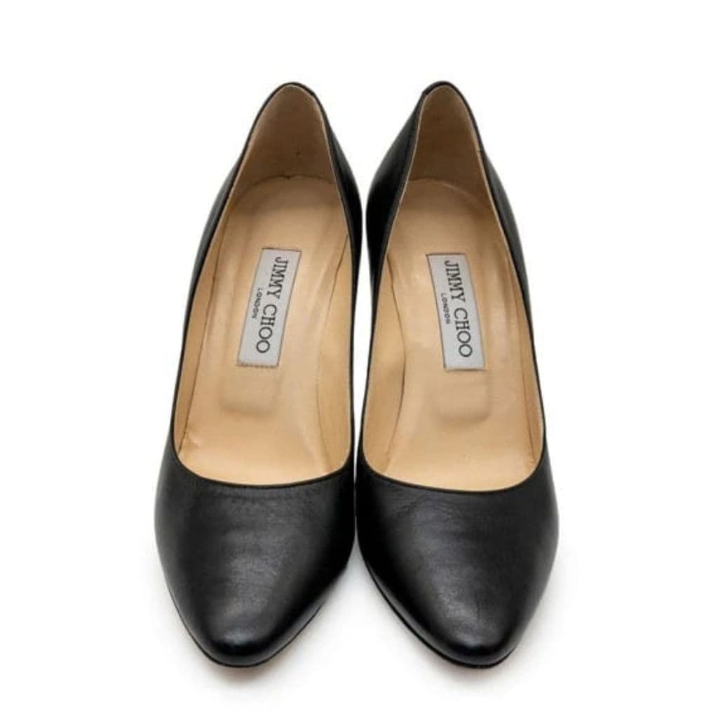 Jimmy Choo black leather pumps thumbnail 1
