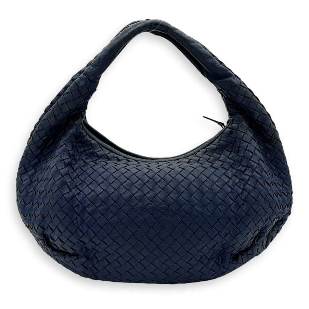 Bottega Veneta Hobo Blue Shoulder Bag in Lambskin