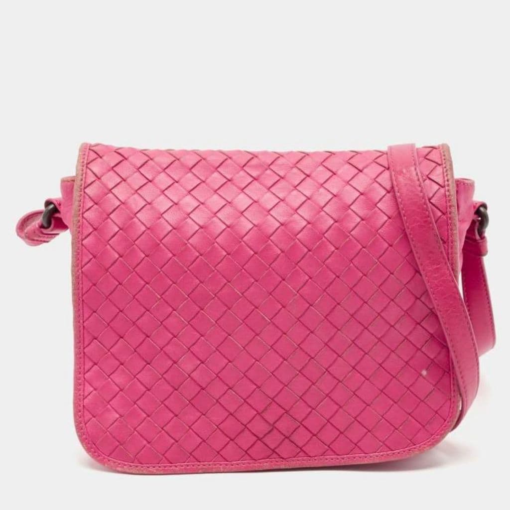 Bottega Veneta Pink Leather Crossbody Bag