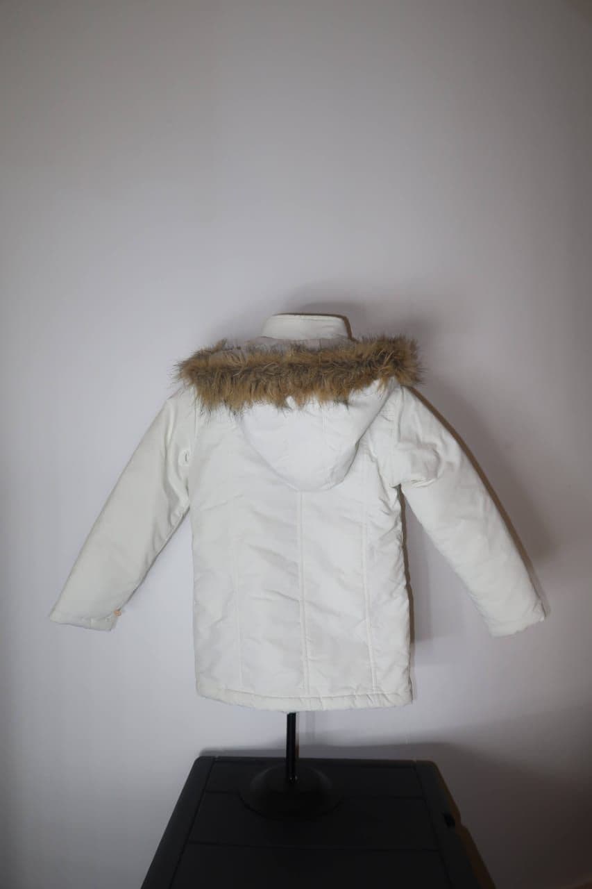 Calvin Klein Girls Ivory Puffer Coat thumbnail 2