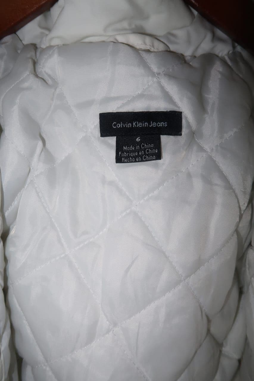 Calvin Klein Girls Ivory Puffer Coat thumbnail 4