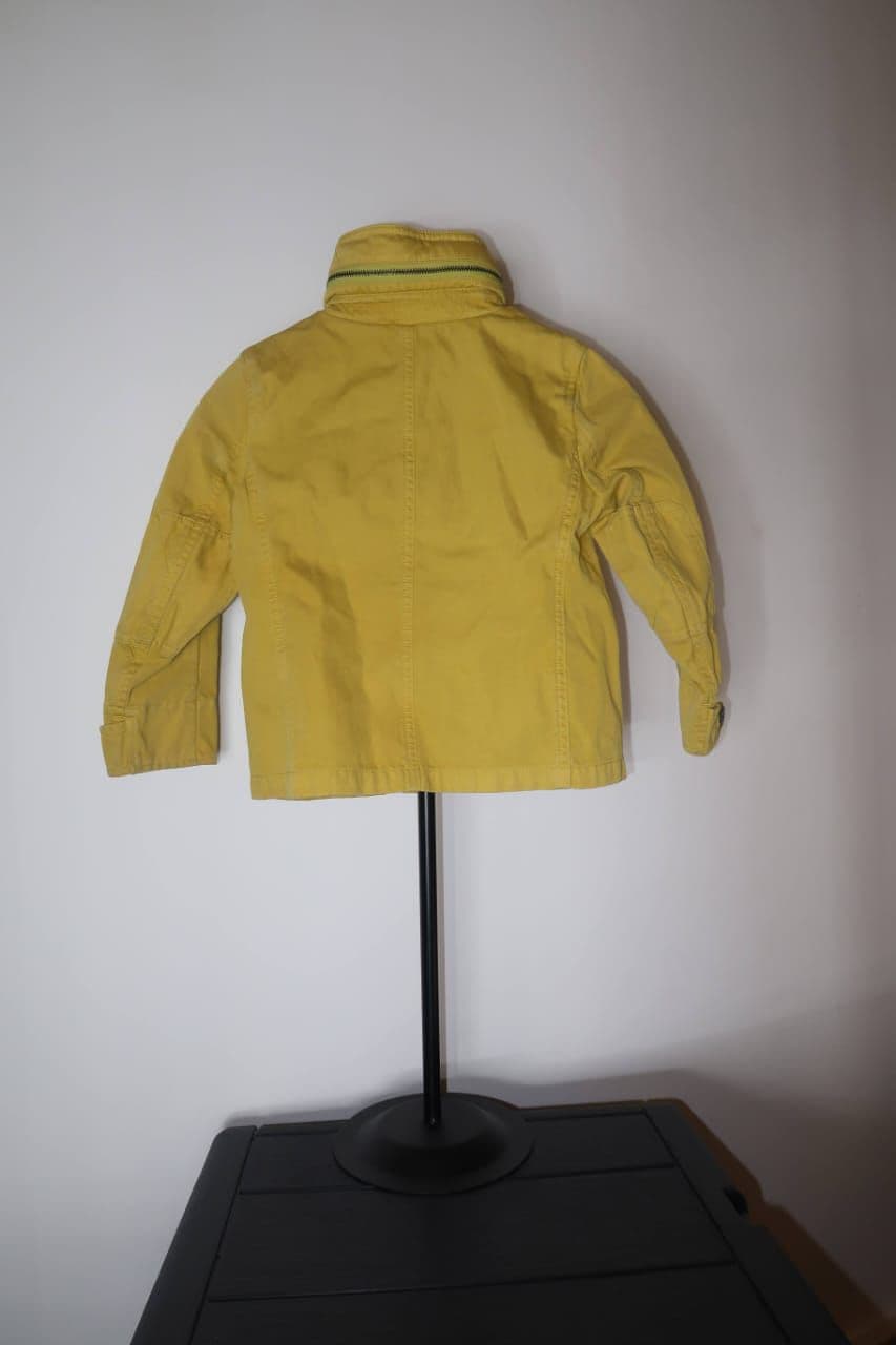 Burberry Children Yellow Cotton Button-Up Jacket thumbnail 2