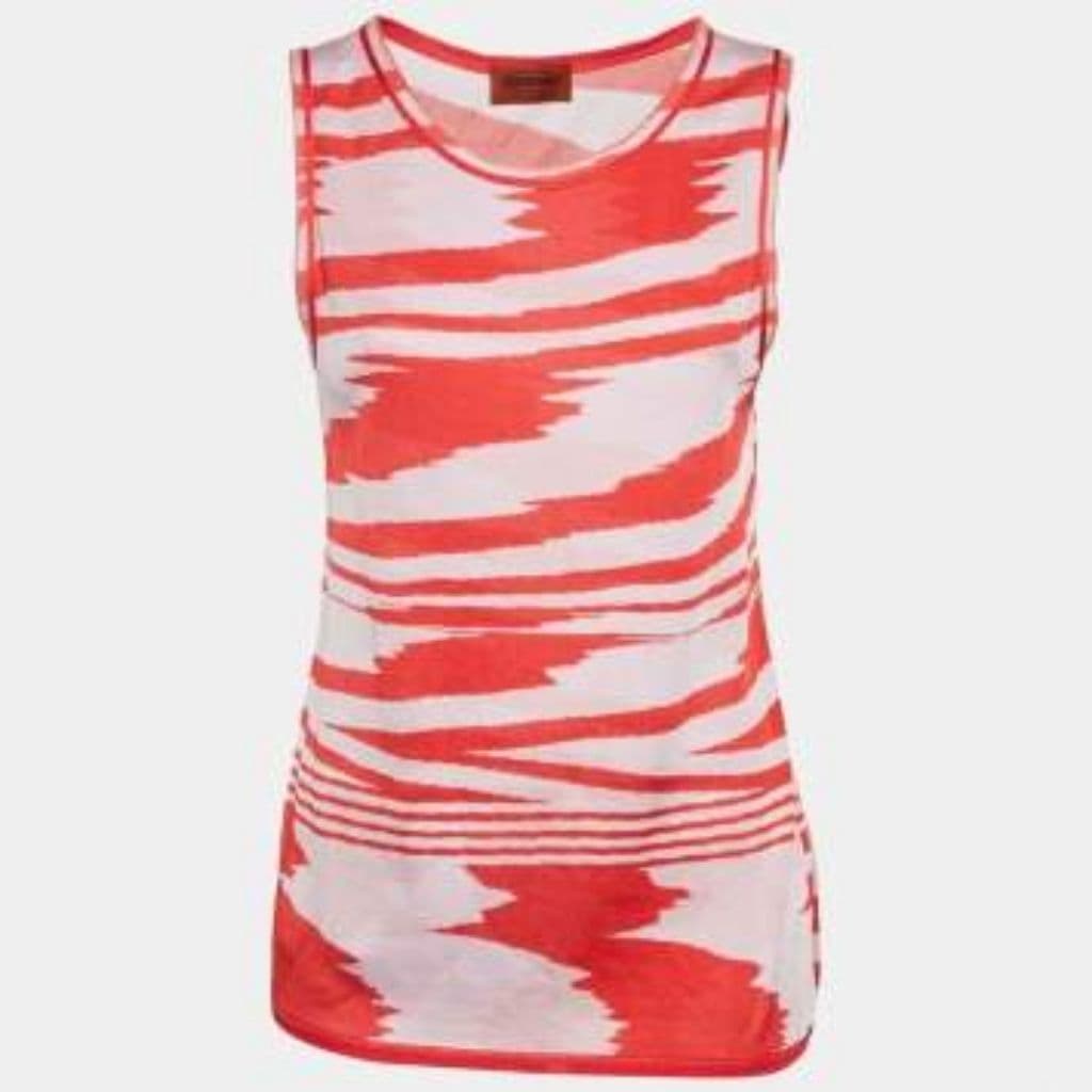 Missoni Red & Pink Knit Tank Top