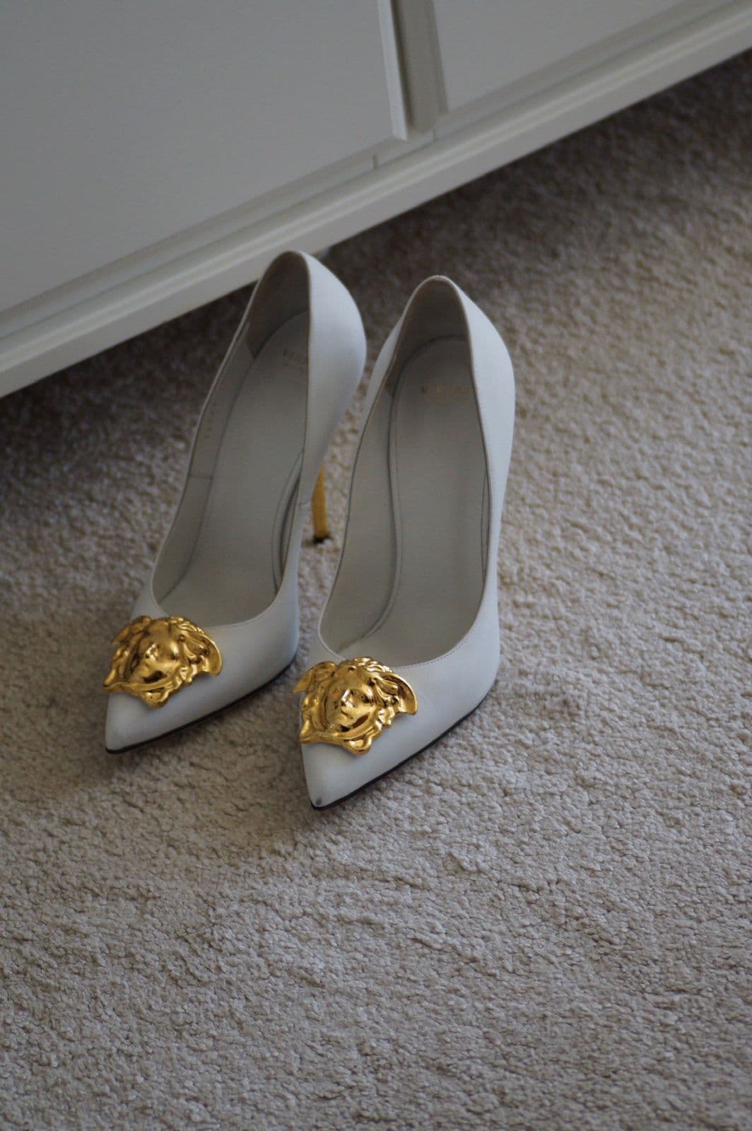 Versace Leather Palazzo Pointed Toe Pumps thumbnail 2
