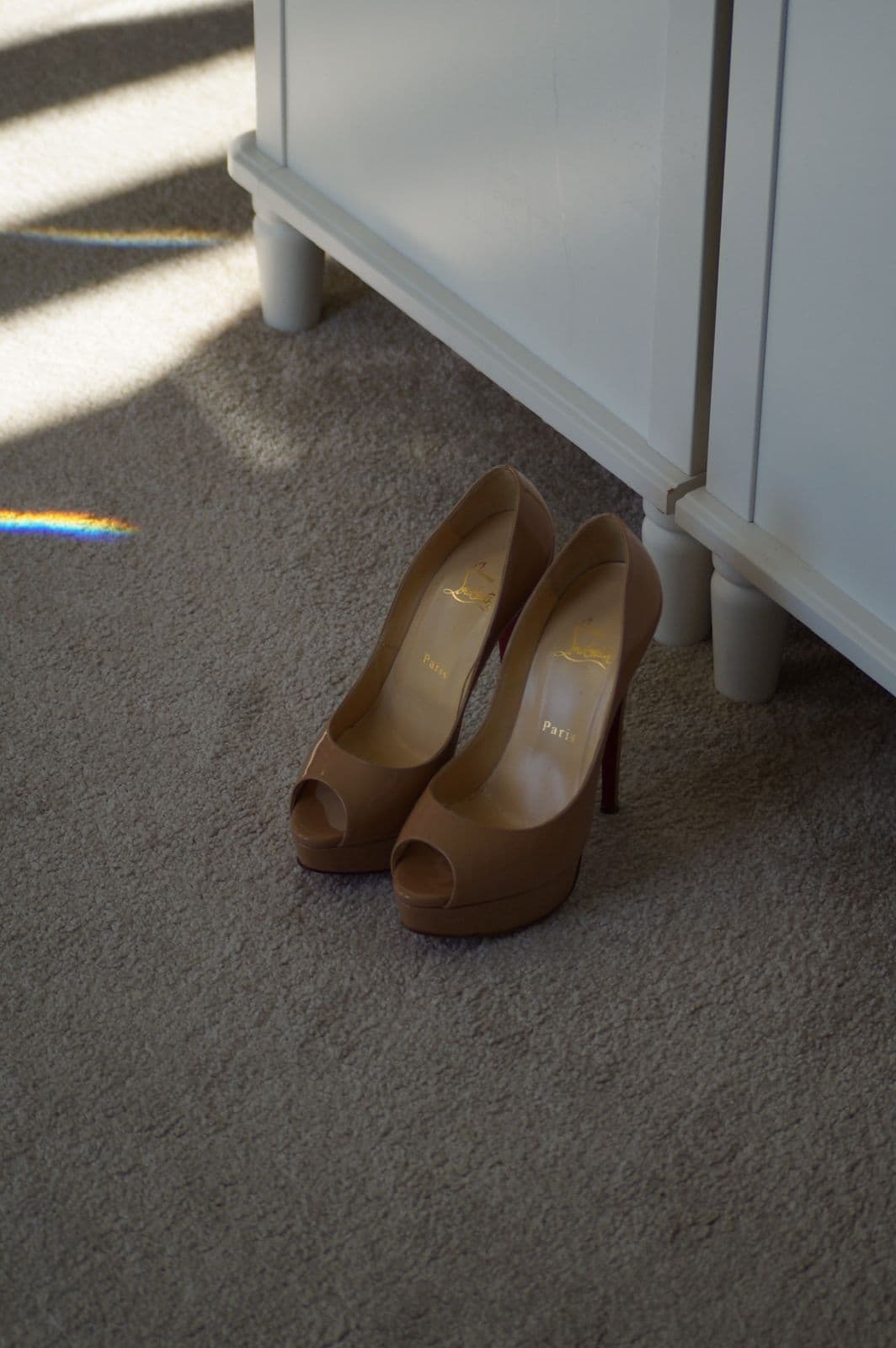 Christian Louboutin Patent Leather Peep Toe Pumps thumbnail 4