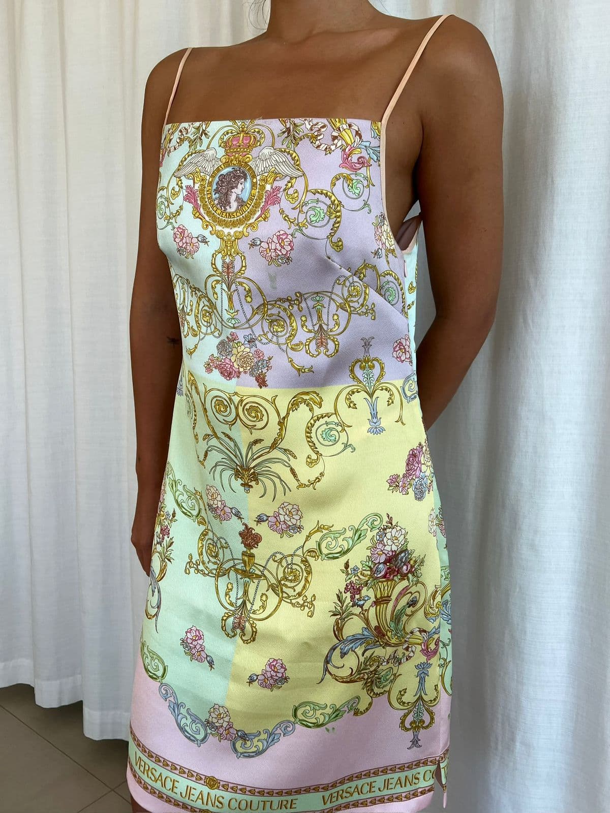 Versace silk mid-length dress thumbnail 3