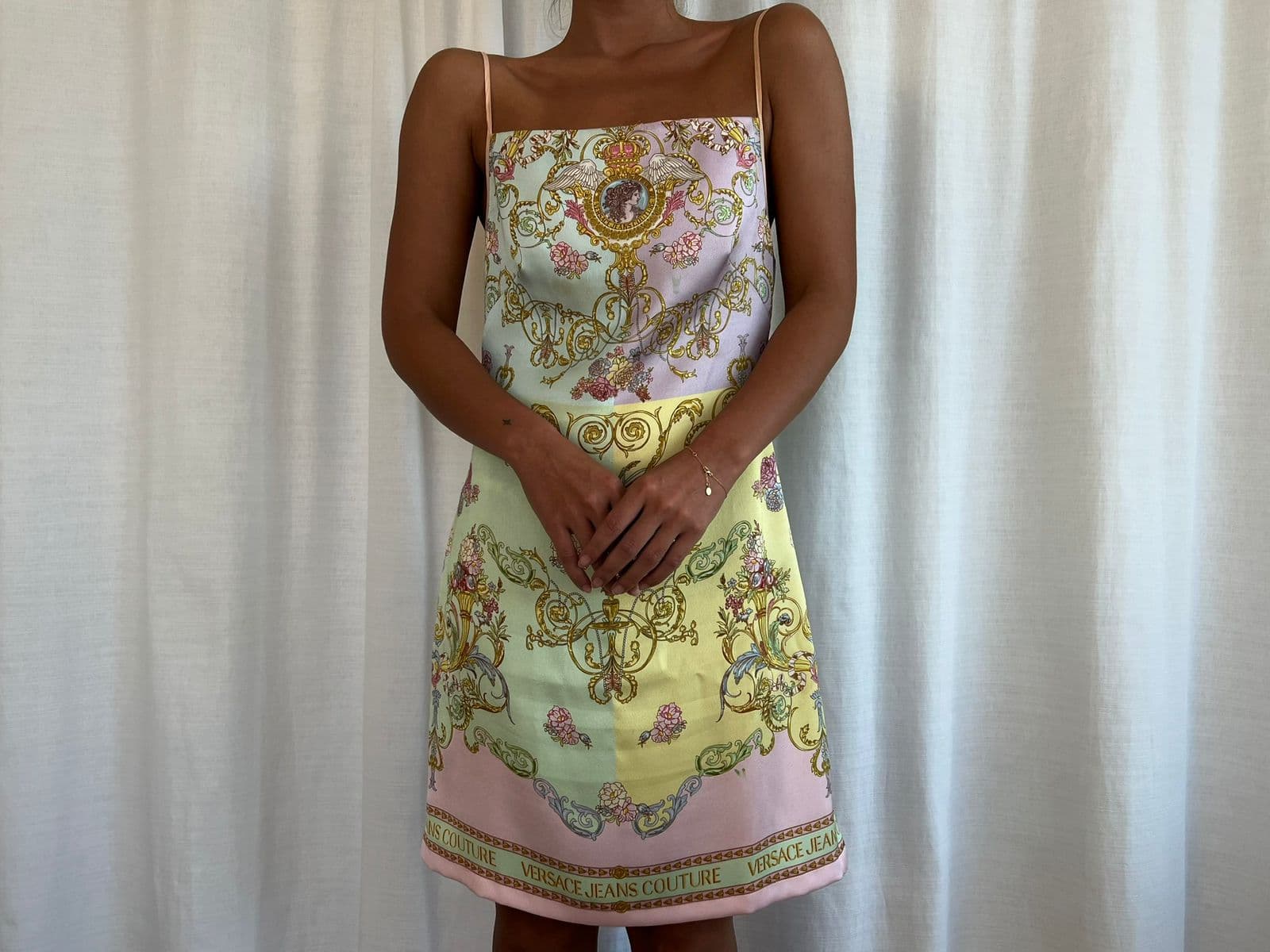 Versace silk mid-length dress thumbnail 4