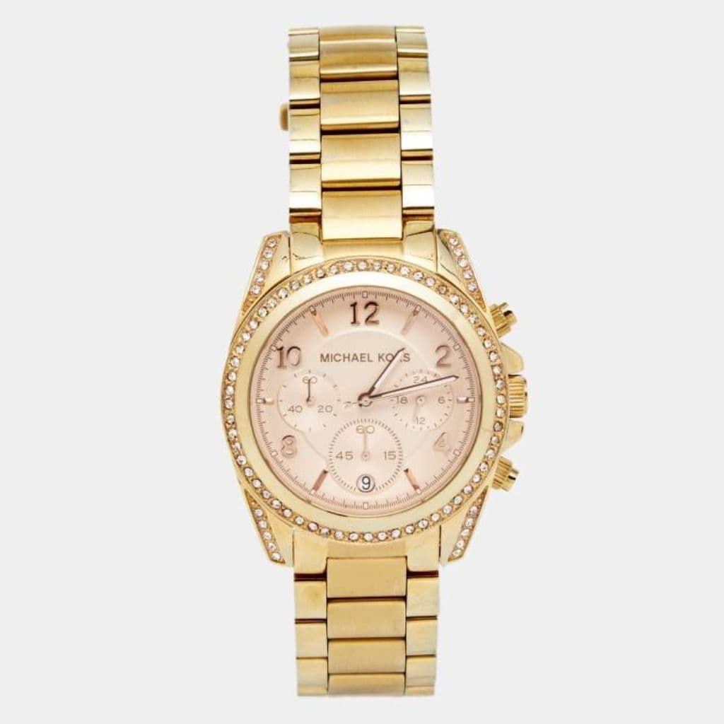 Michael Kors Champagne Gold Plated Stainless Steel Blair Women's Wristwatch 39 mm