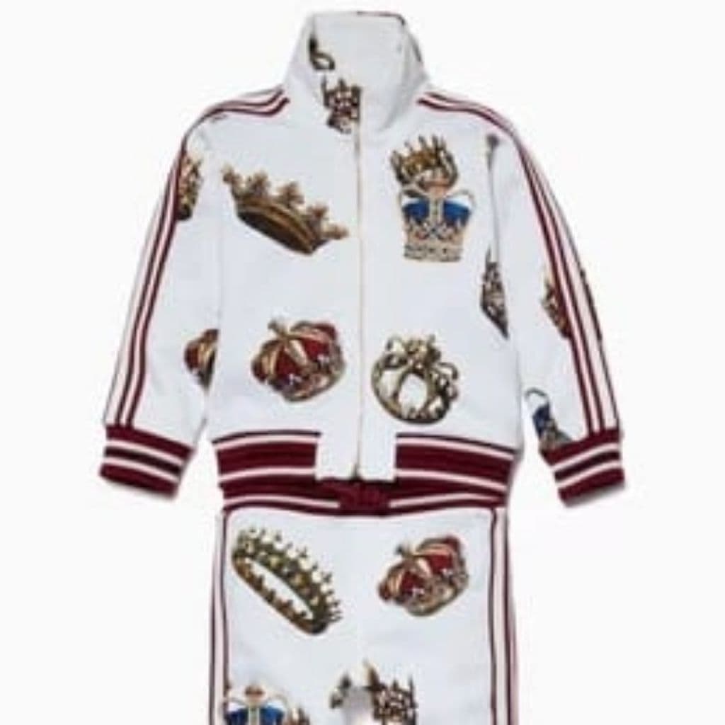 Dolce & Gabbana White Crown Printed Set