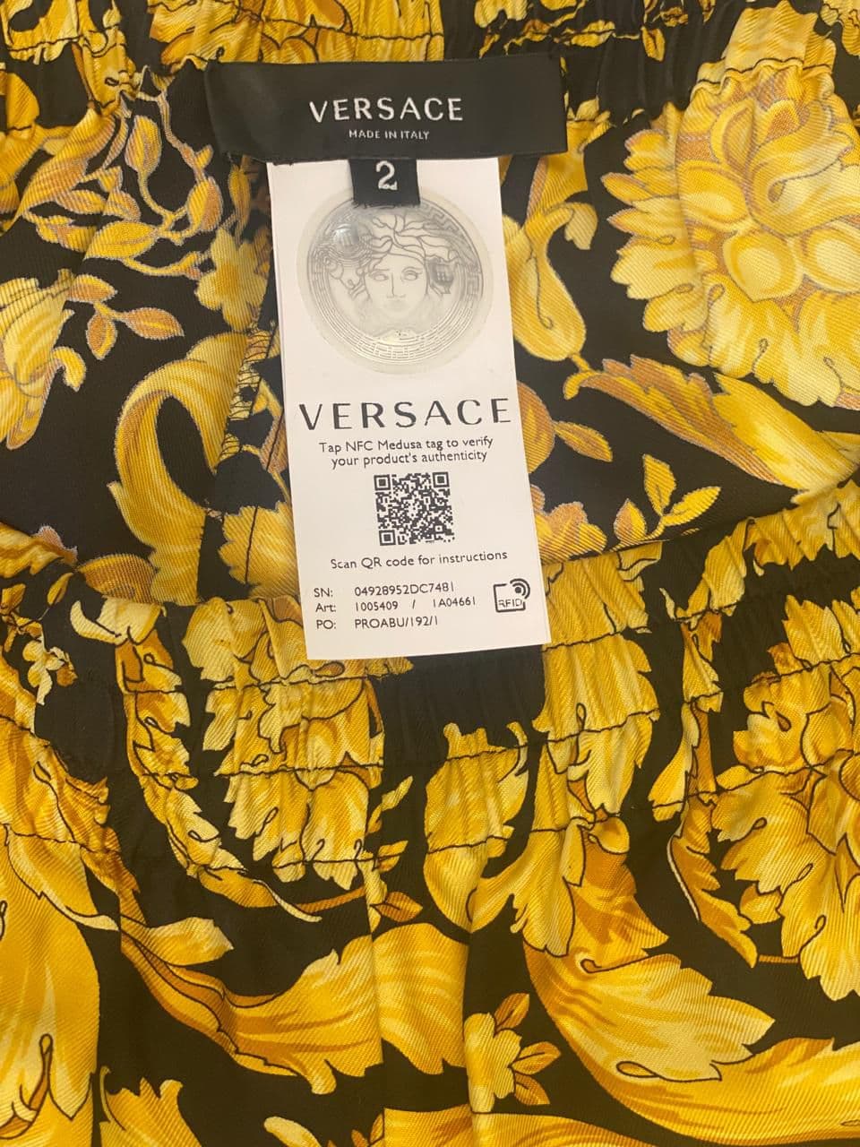 VERSACE
Barocco print stretch satin bralette thumbnail 4