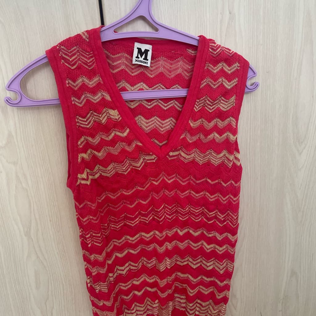 Hot pink tricots traditional Missoni top