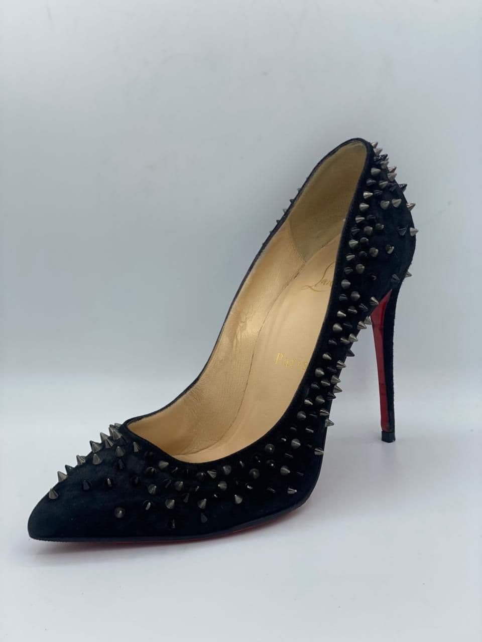 Christian Louboutin Black Suede Pumps thumbnail 4