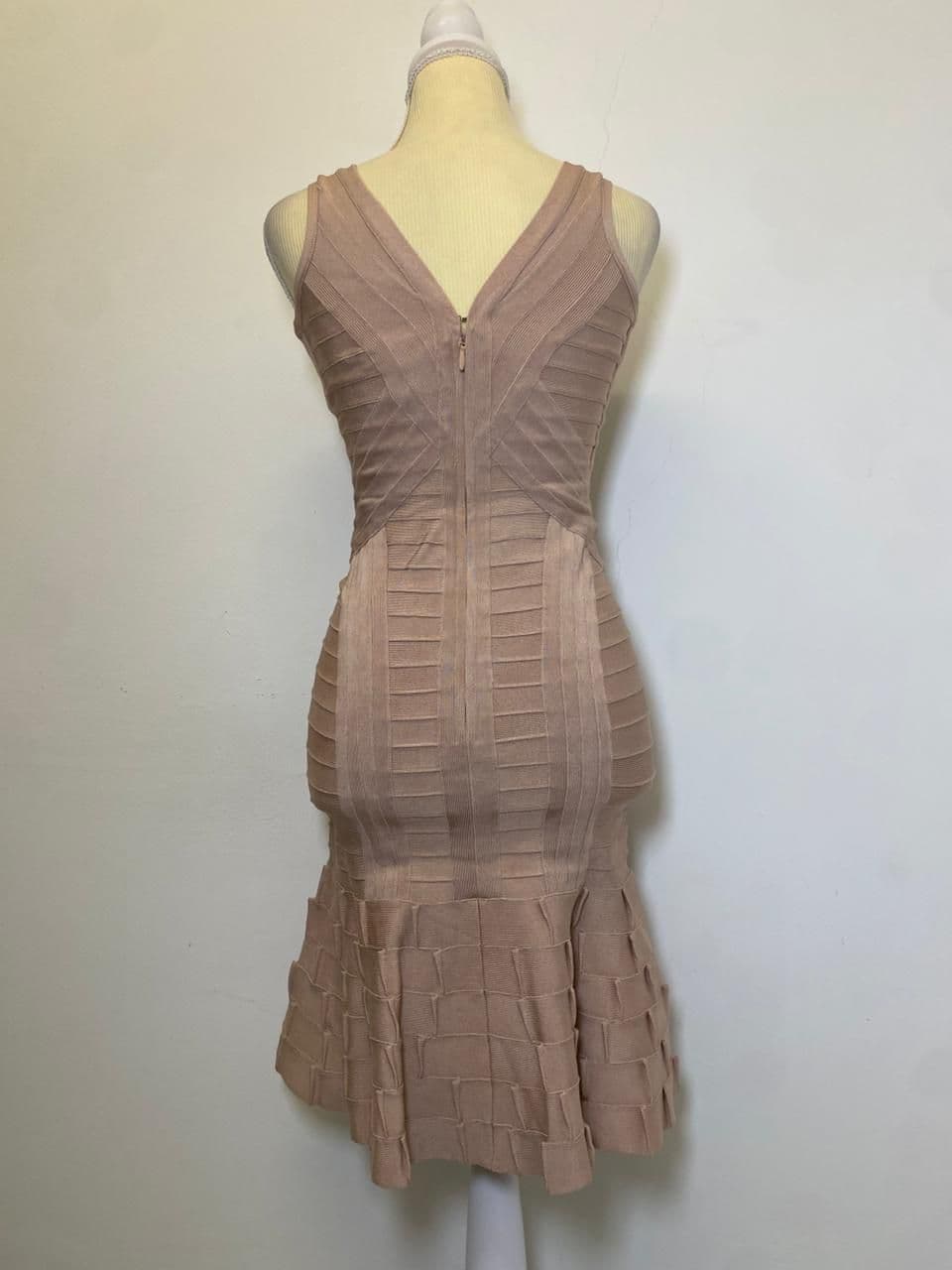 Herve Leger V-Neck Kori Beaded Bandage Dresses thumbnail 3
