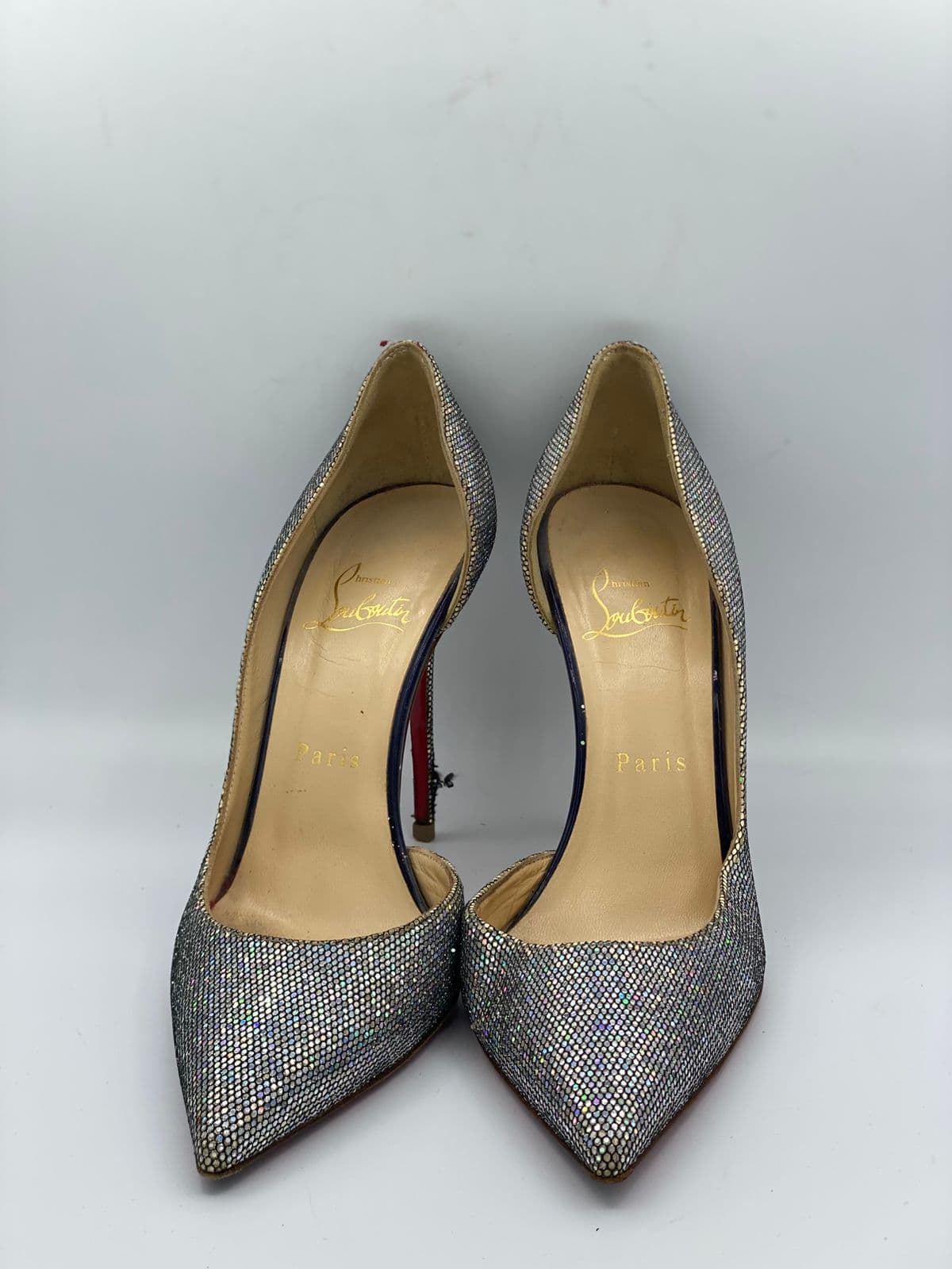 Christian Louboutin Multicolor Glitter Suede Iriza Pumps thumbnail 4