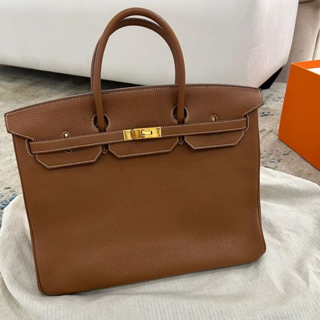 Hermes Leather Birkin 40 Bag
