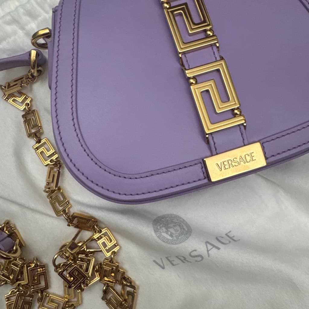 Versace Greca goddess leather crossbody bag thumbnail 2