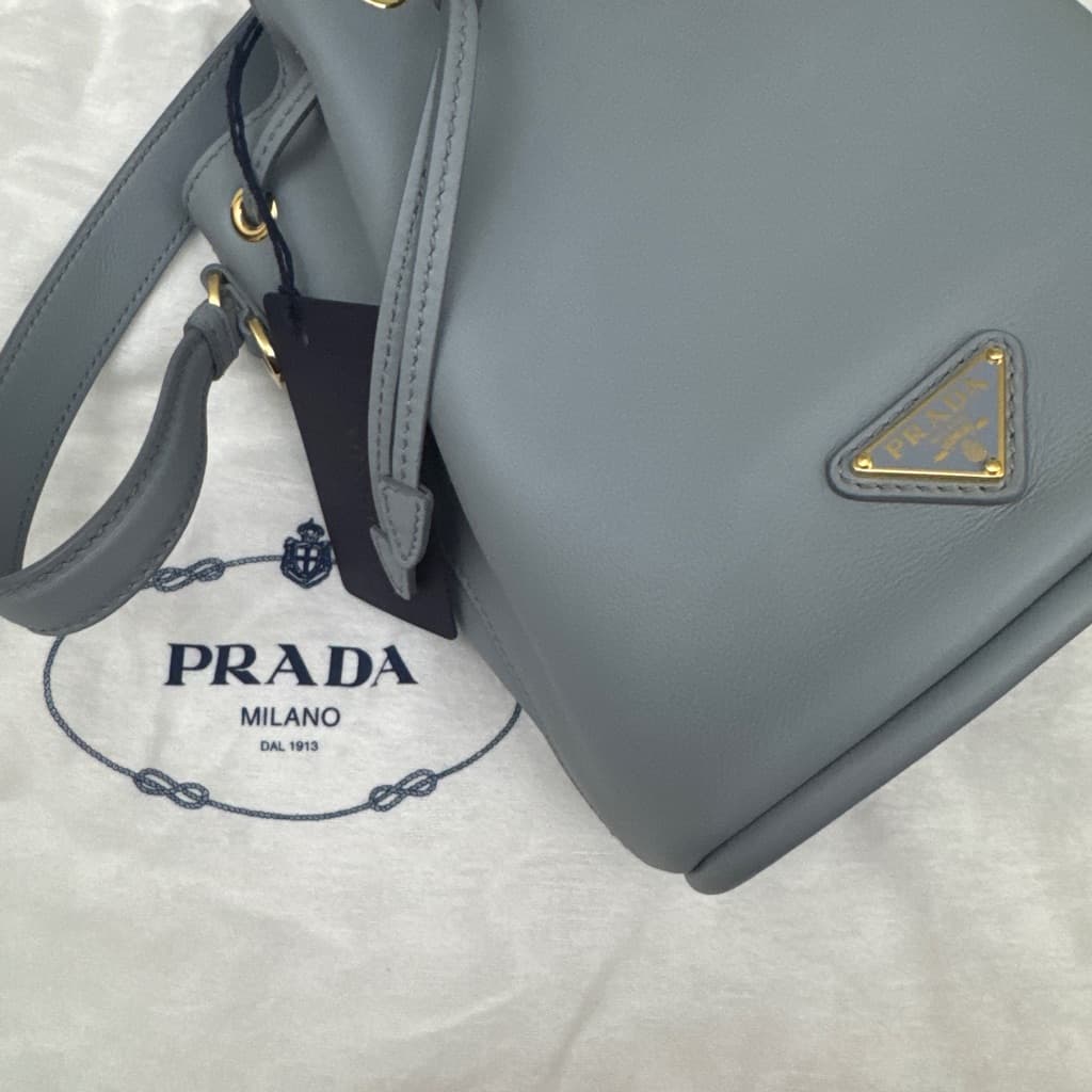 Prada Calfskin Mini Bucket Bag Opaline thumbnail 2