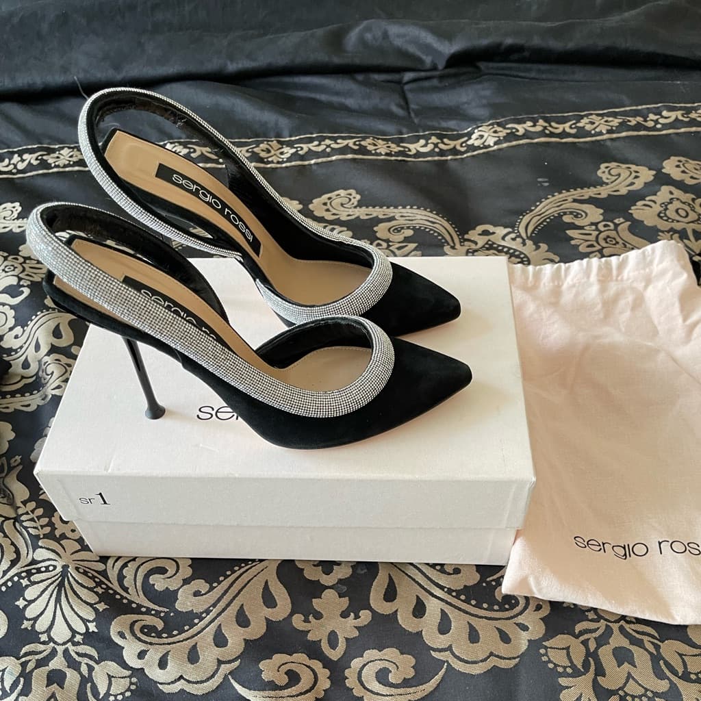Sergio Rossi Milano Embellished Slingback Pump