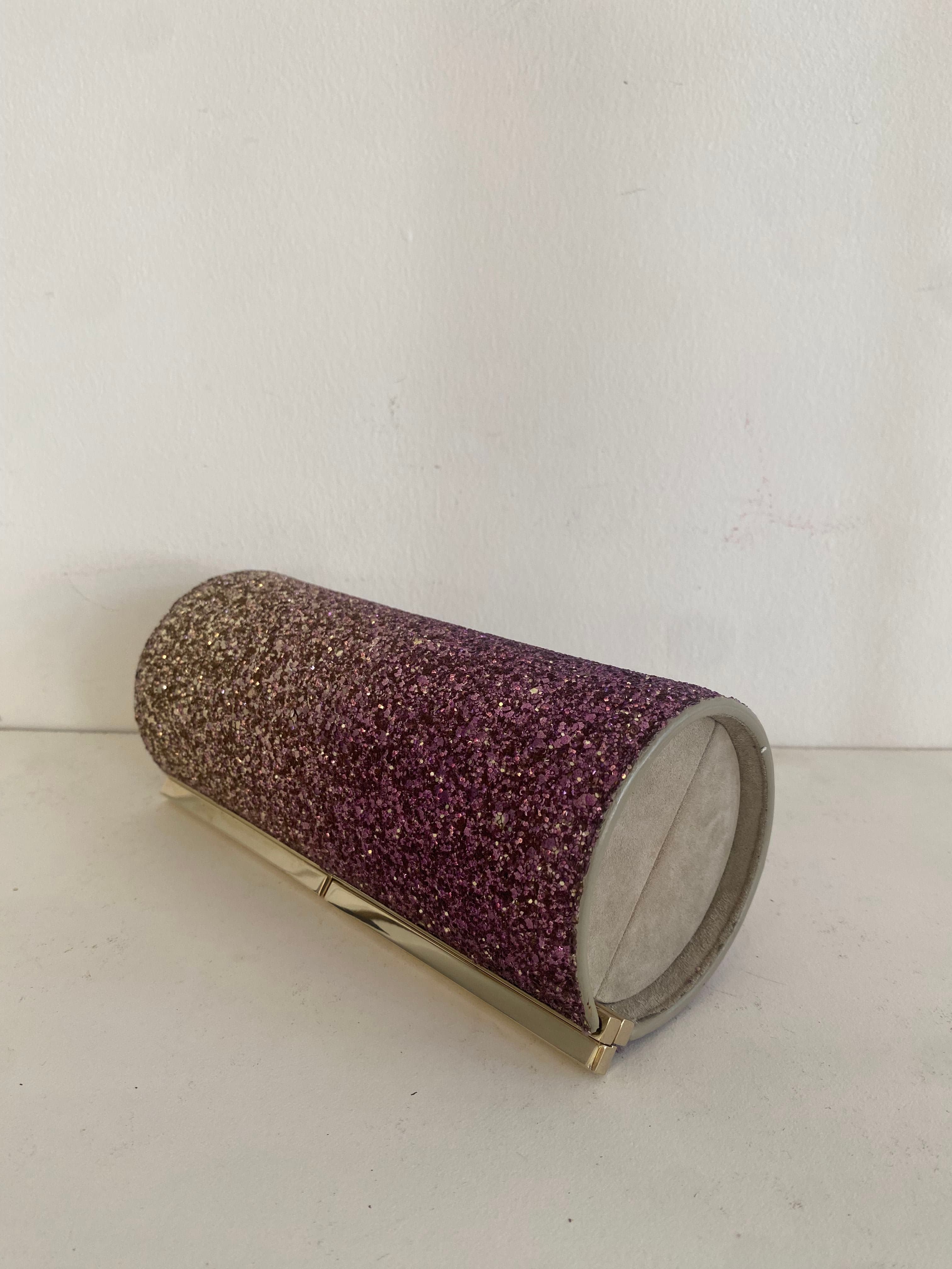 Jimmy Choo Pink Gradient Glitter Trinket Clutch thumbnail 4
