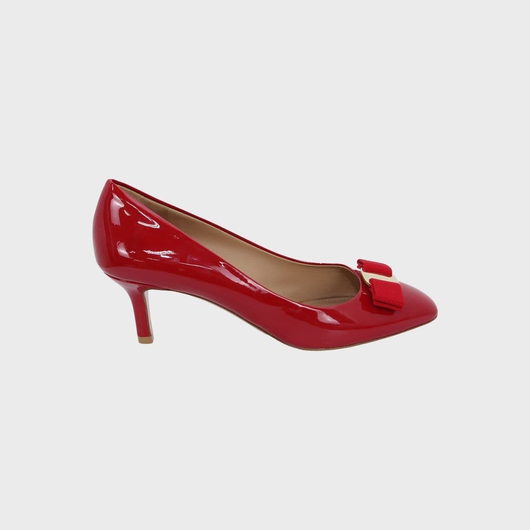 Red Vara Bow Patent Leather Pumps Shoes thumbnail 4