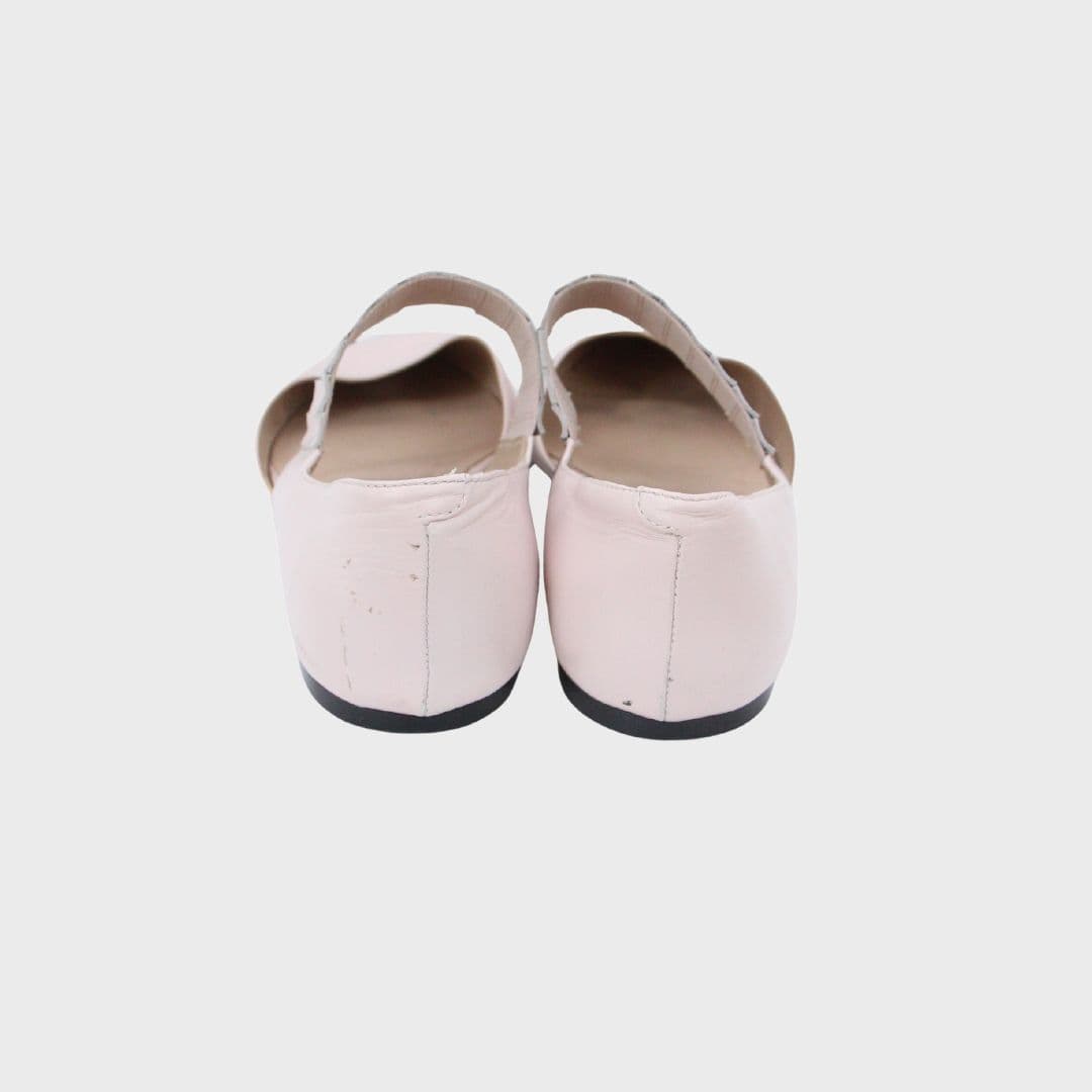 Light Pink Leather Pumps Shoes thumbnail 3