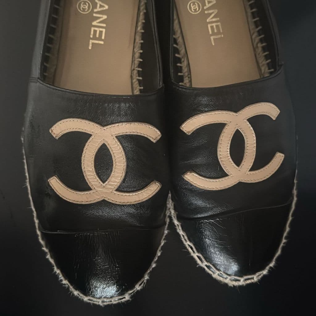 Chanel Bicolor Glazed CC Espadrille 39