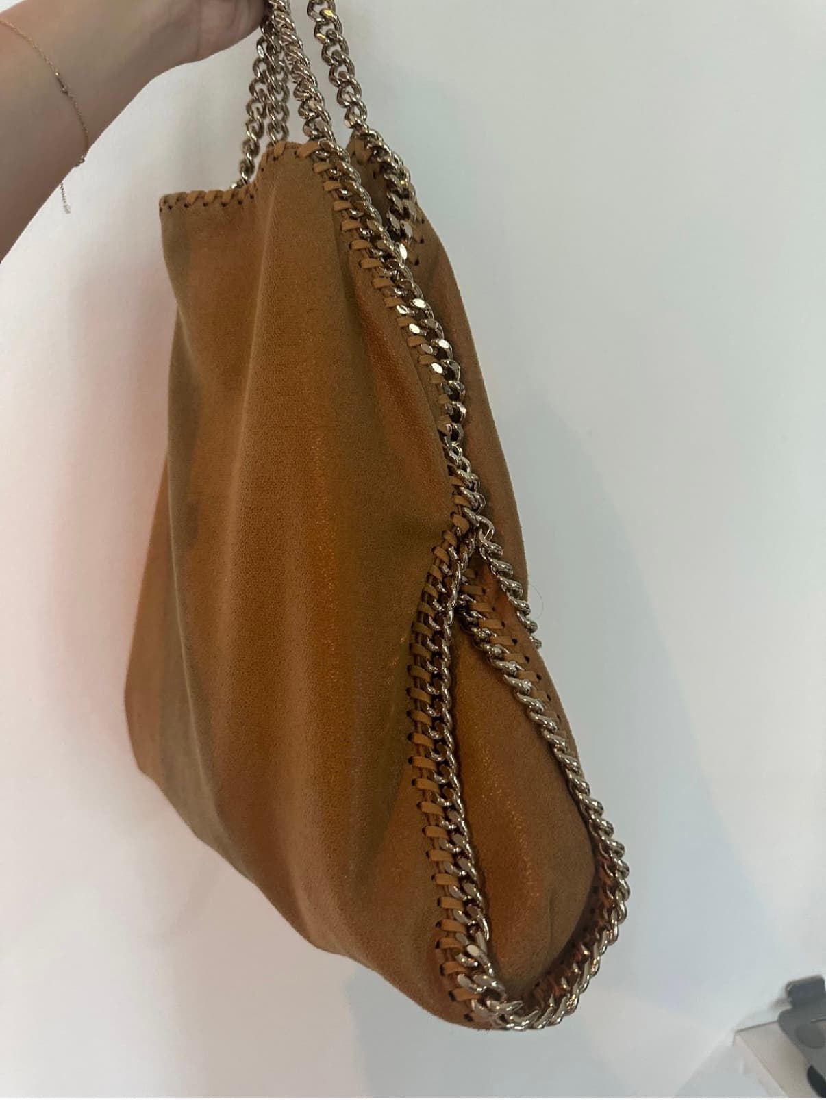 Falabella Fold Over Tote Bag in eco shaggy deer thumbnail 4