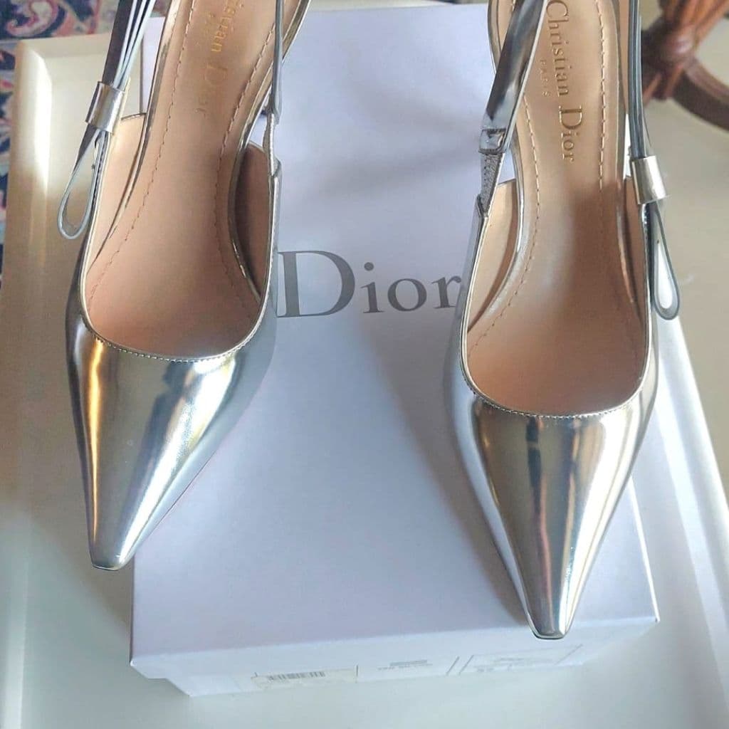 Dior Silver J'adior Slingback Pump