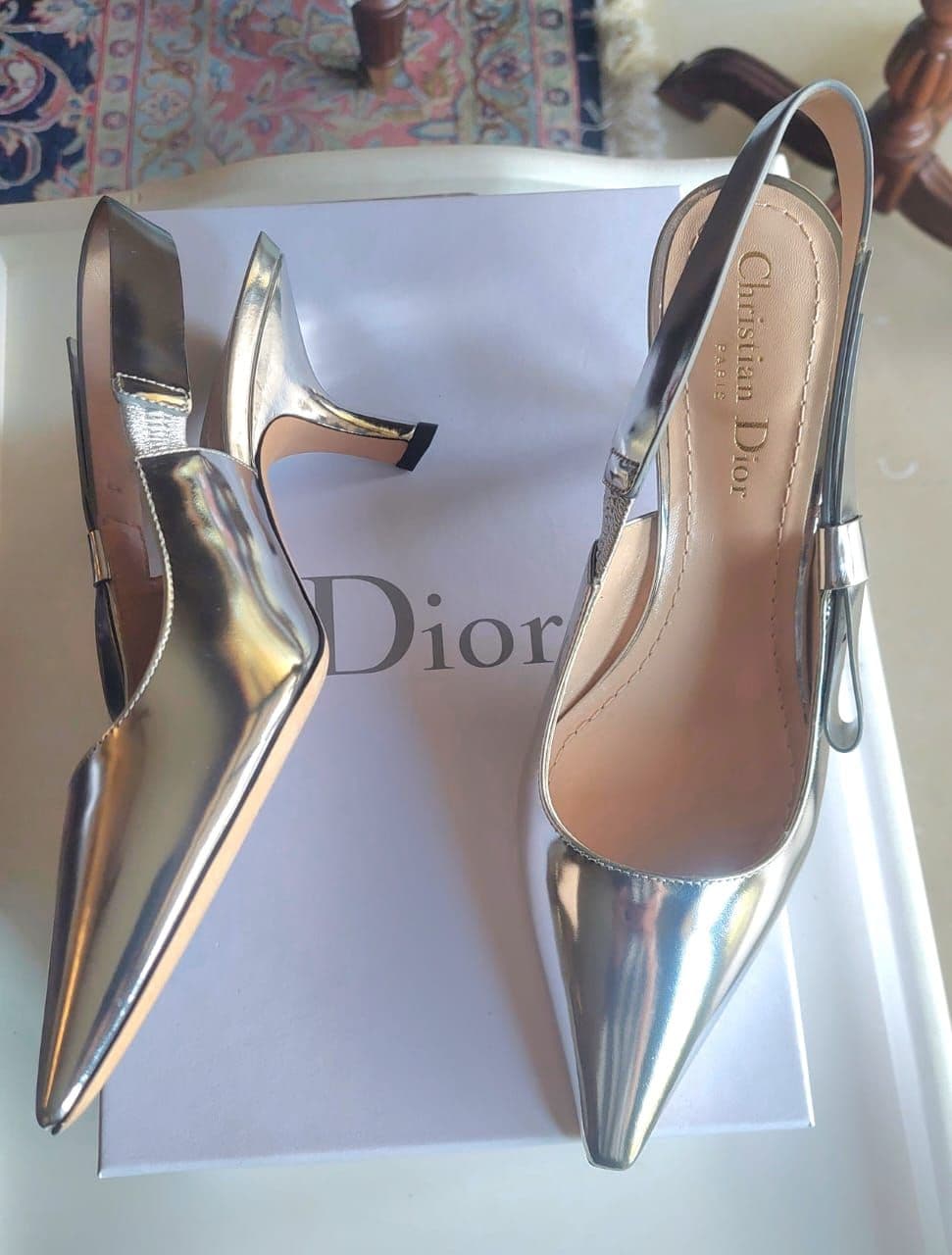 Dior Silver J'adior Slingback Pump thumbnail 3