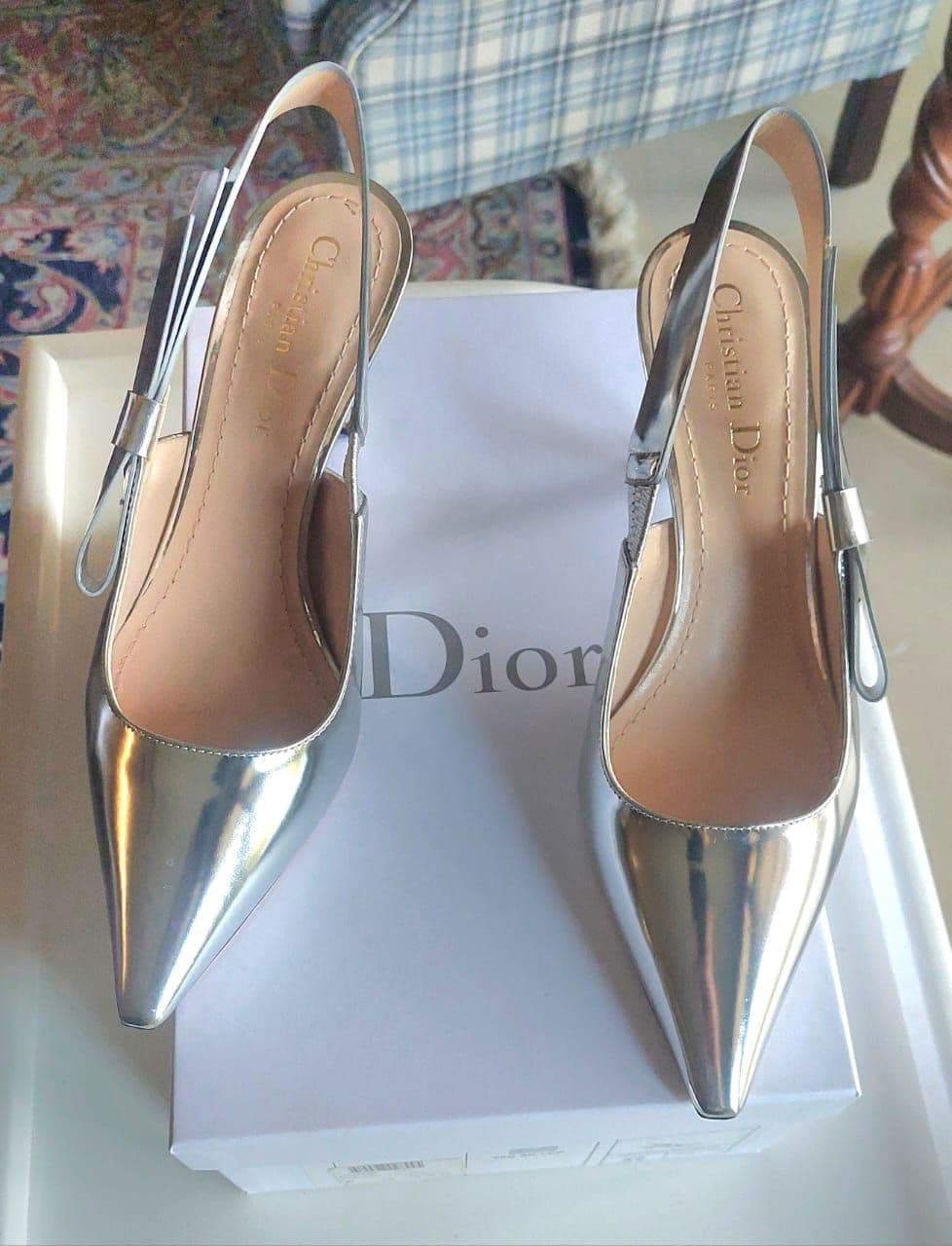 Dior Silver J'adior Slingback Pump thumbnail 4