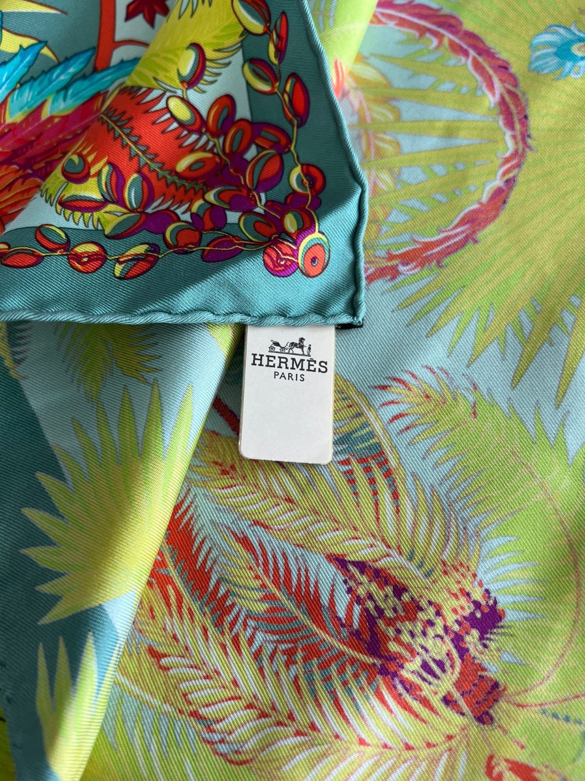 Hermes Multicolor Mythiques Phoenix Silk Square Scarf thumbnail 4
