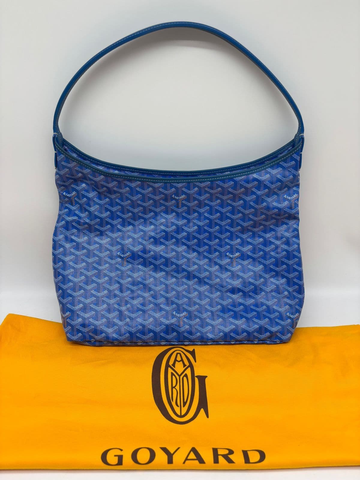 Goyard Blue Coated Canvas Boheme Hobo Bag Pm thumbnail 2