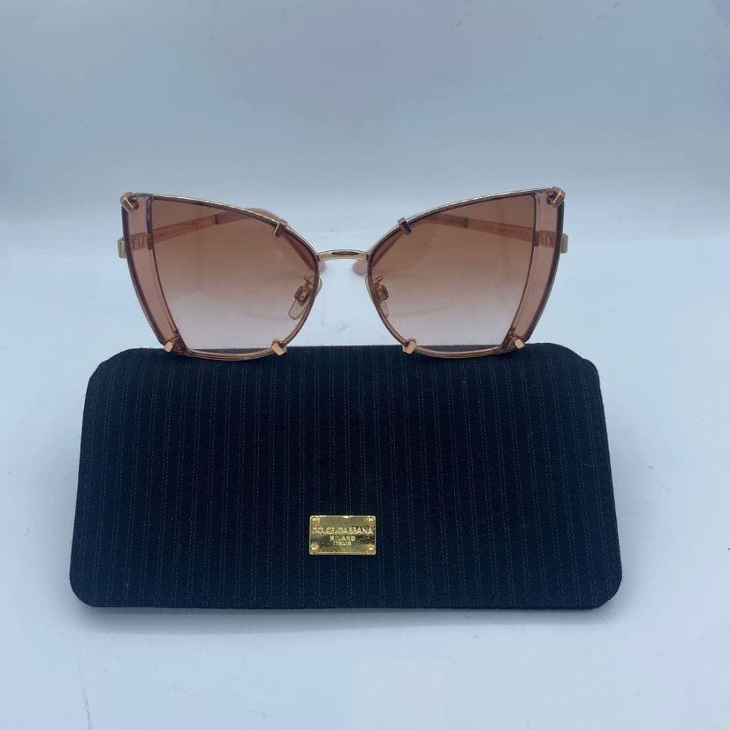 Dolce & Gabbana Brown/Gold Gradient Butterfly Sunglasses