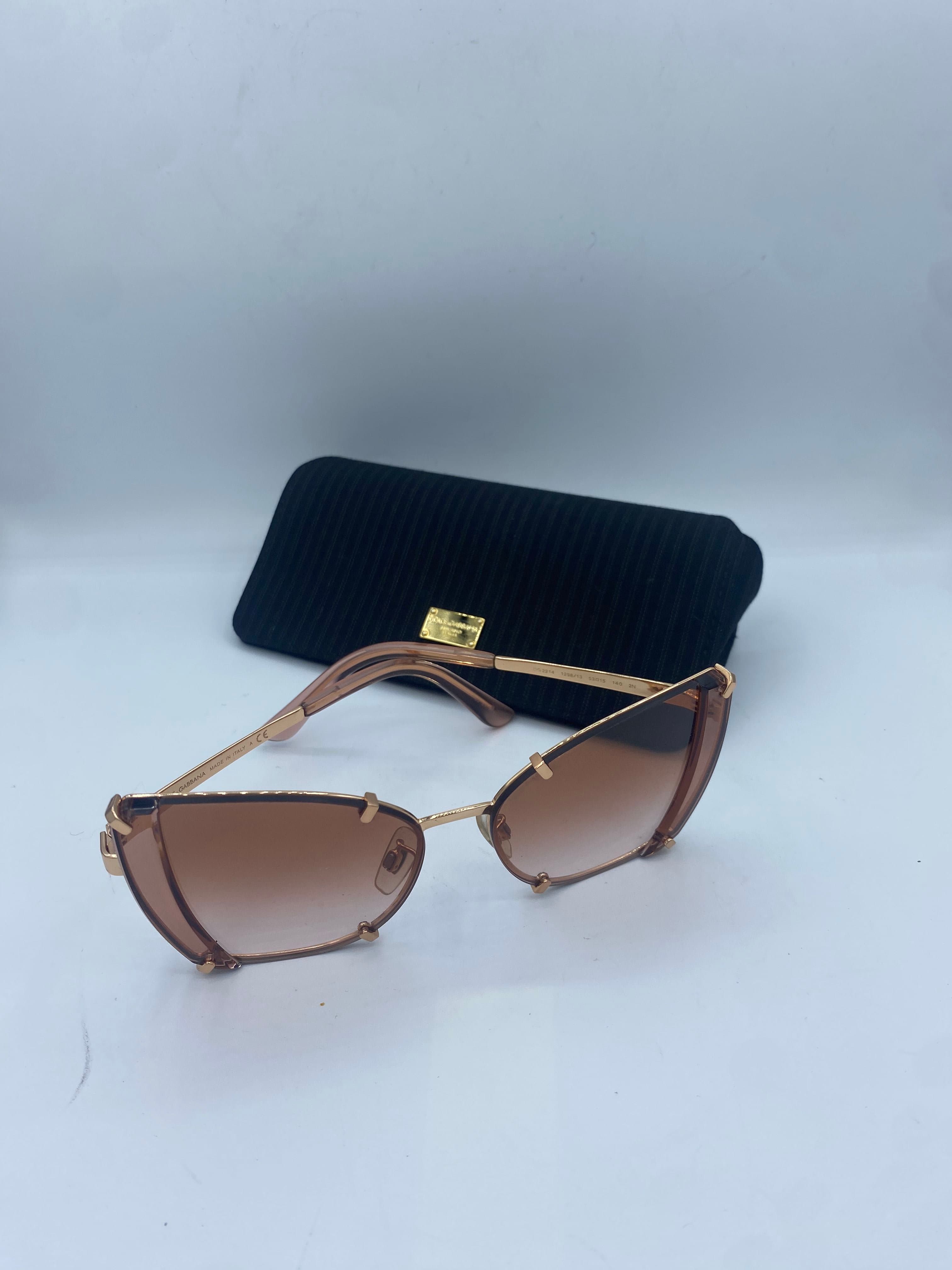 Dolce & Gabbana Brown/Gold Gradient Butterfly Sunglasses thumbnail 2