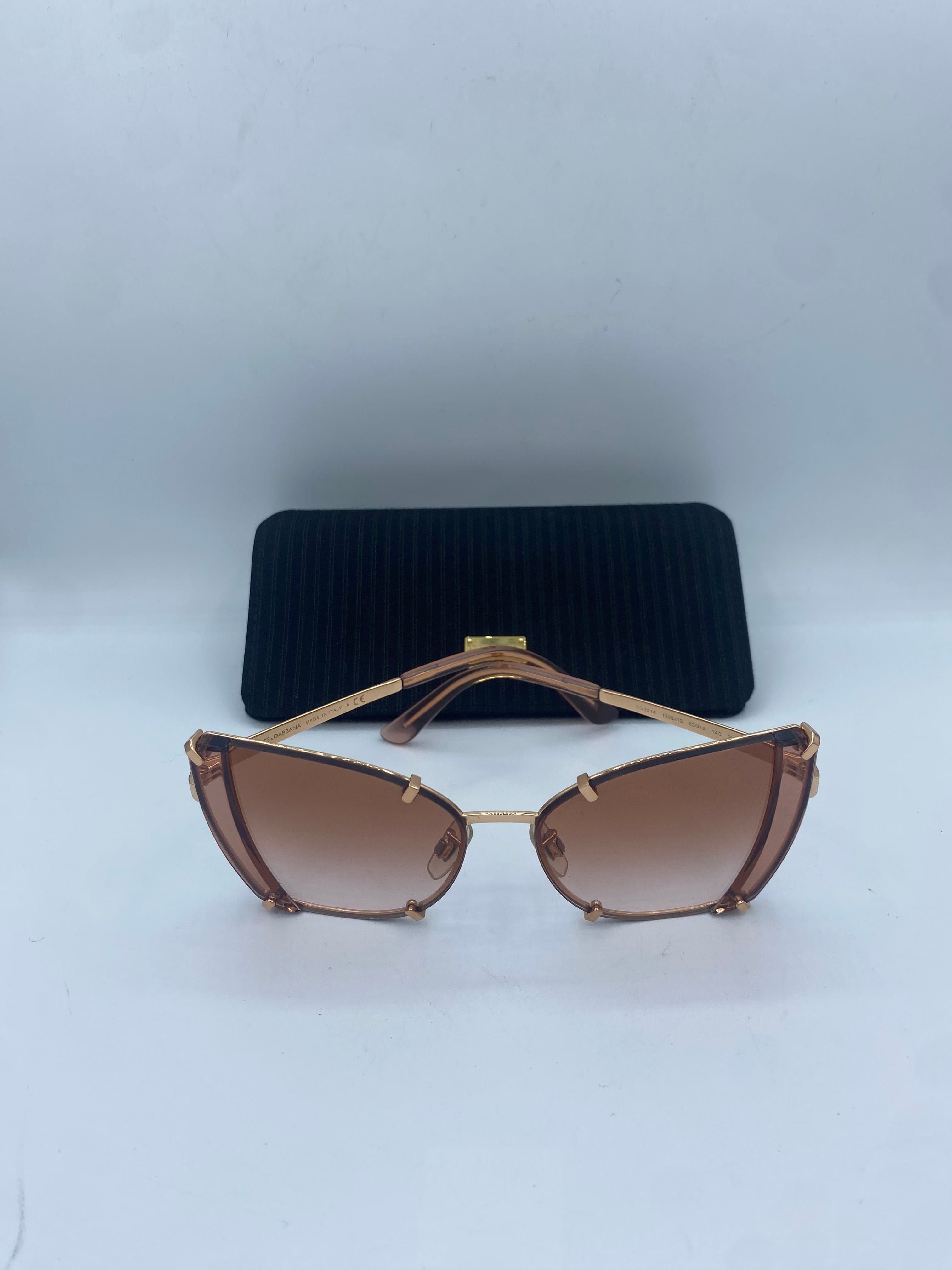 Dolce & Gabbana Brown/Gold Gradient Butterfly Sunglasses thumbnail 3