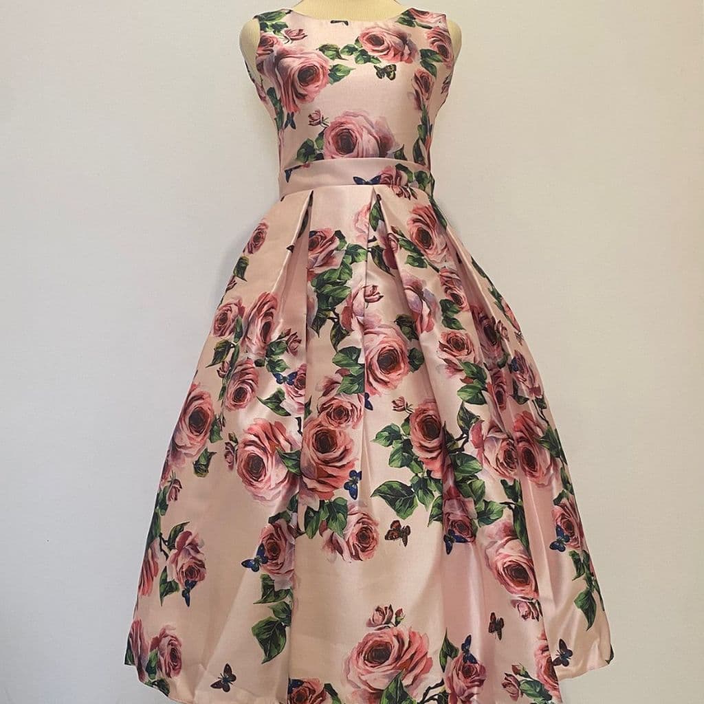 JOAN CALABRESE Pink Floral Dress
