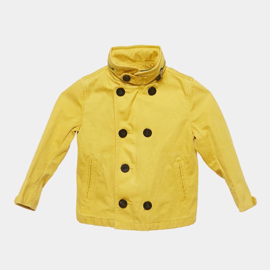 Burberry Children Yellow Cotton Button-Up Jacket