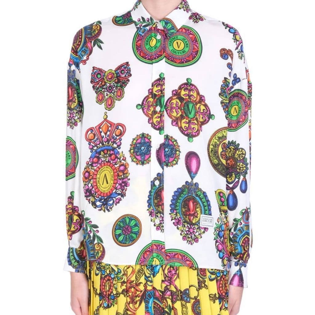 Versace Jeans Couture White Viscose Shirt