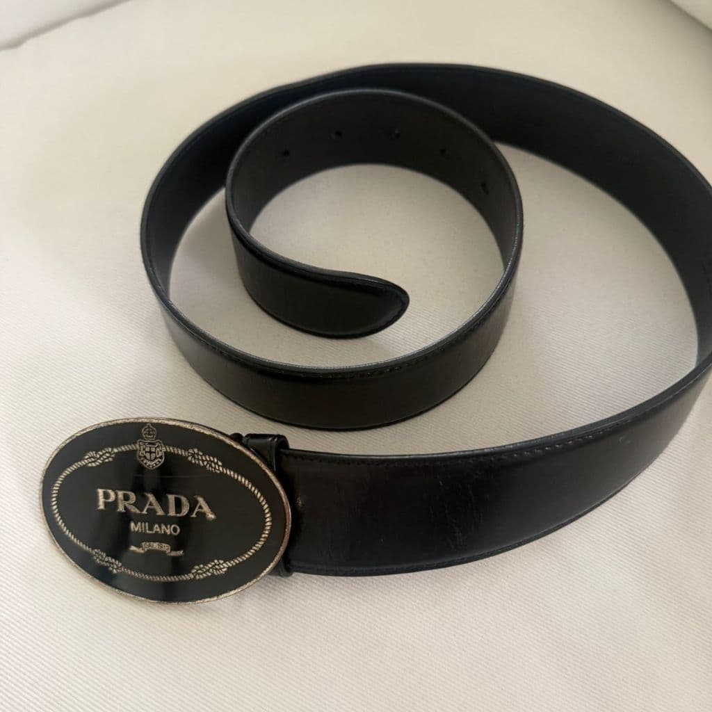 Prada black belt size 86 cm
